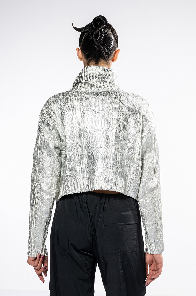 ESME SILVER METALLIC SWEATER