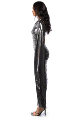 EXTRA AF ONE SHOULDER MIDI DRESS