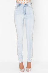 EXTREME STRETCH HIGH WAIST PEARL SKINNY JEANS