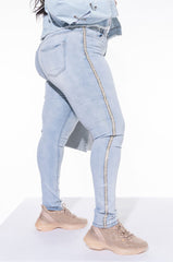 EXTREME STRETCH HIGH WAIST PEARL SKINNY JEANS