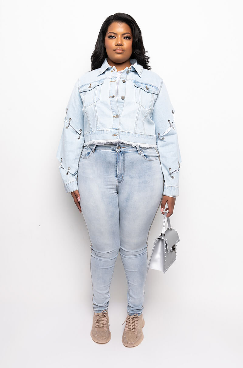 EXTREME STRETCH HIGH WAIST PEARL SKINNY JEANS