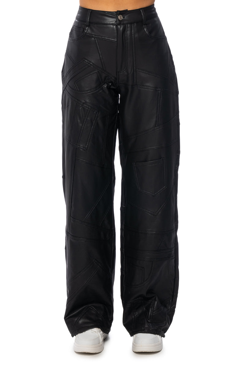 EXTREME STRETCH PATCHWORK WIDE LEG PANT