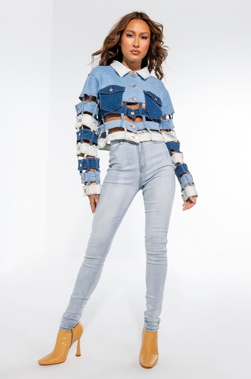 EXTREME STRETCH SKINNY JEANS BUTTERFLY