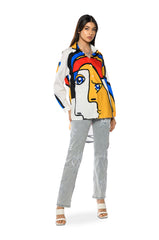 FACE ART STRAIGHT LEG JEANS