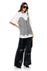 FIGHT THE FEELING EMBELLISHED GRAPHIC T SHIRT