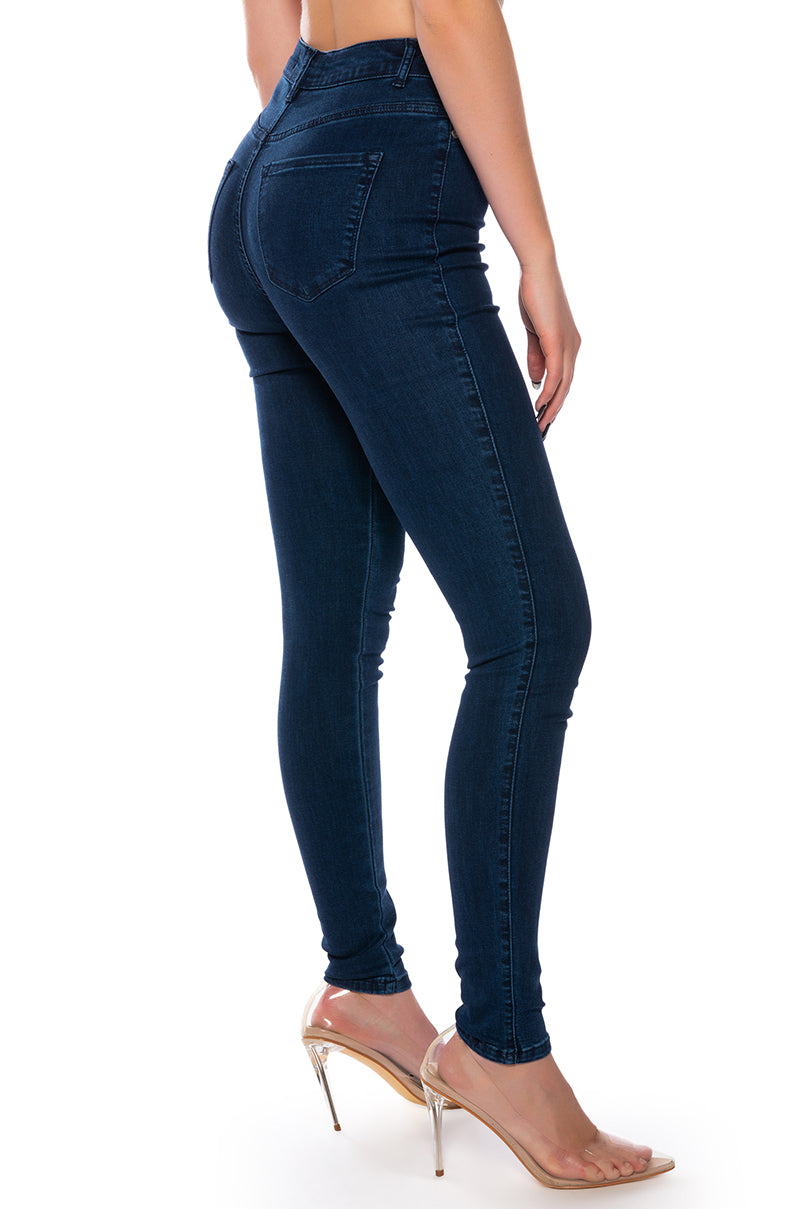 FLEX-FIT HIGH WAISTED SUPER STRETCHY SKINNY JEANS