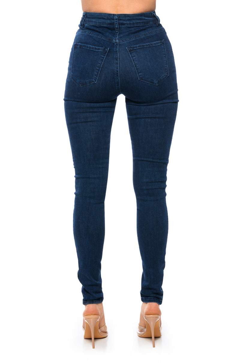 FLEX-FIT HIGH WAISTED SUPER STRETCHY SKINNY JEANS