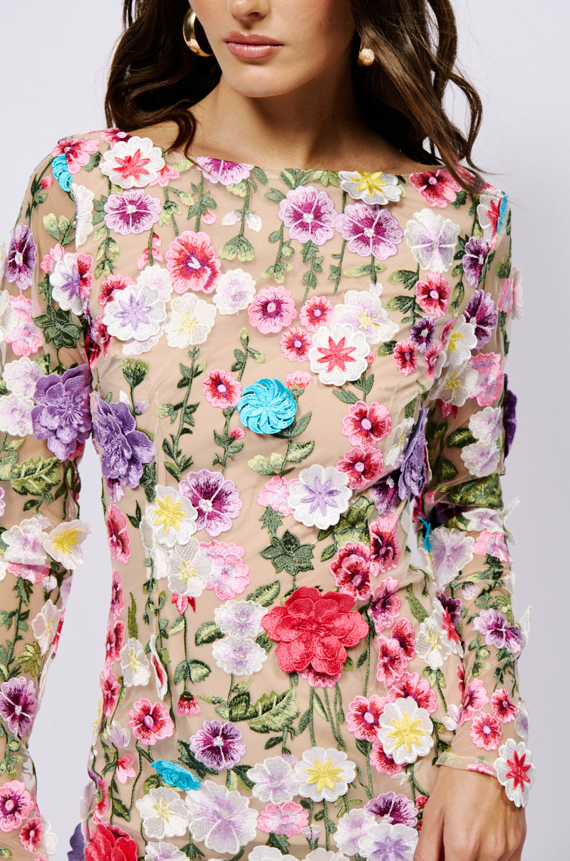 FLOWER POWER MINI DRESS