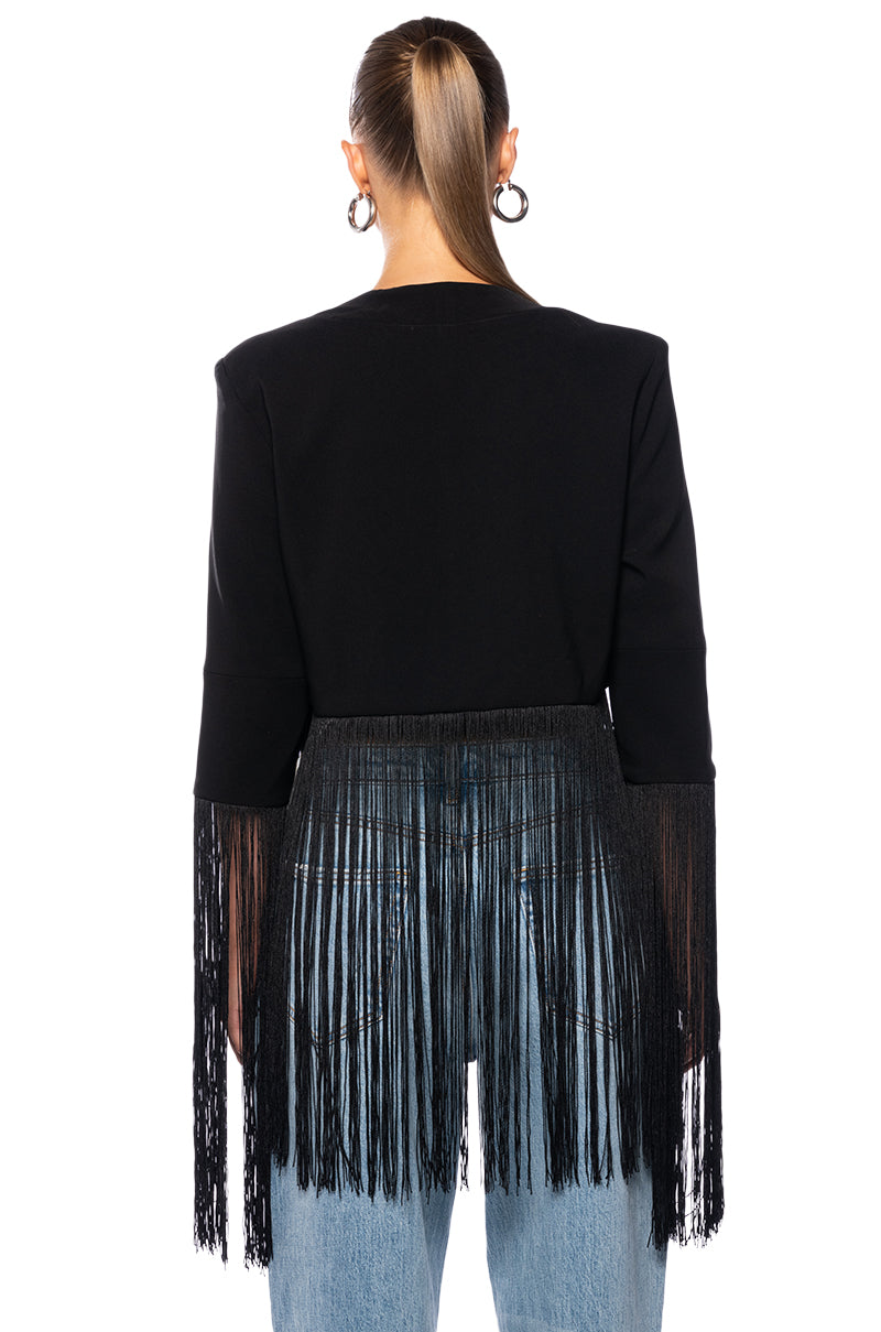 FRINGED UP BLAZER