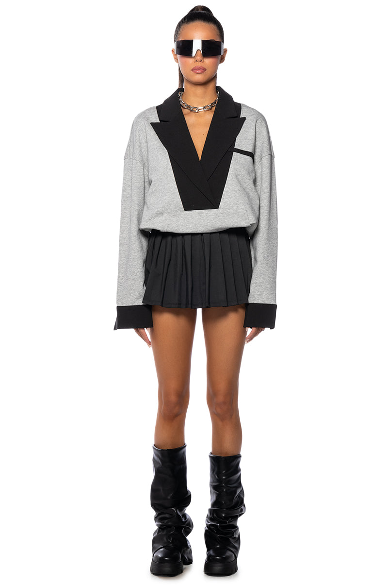 GINA ATHLETIC PLEATED MINI SKIRT