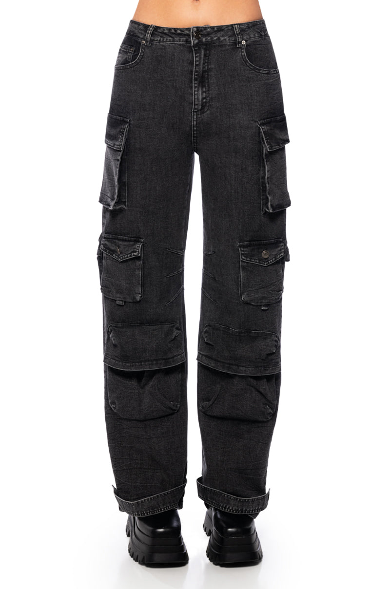 GIVE IT TO ME DENIM CARGO PANT