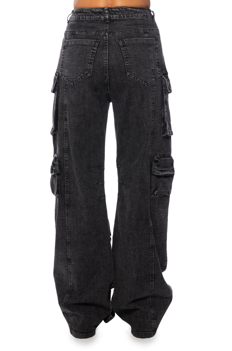 GIVE IT TO ME DENIM CARGO PANT