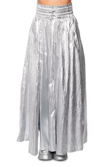GIVE YOU THE WORLD HIGH WAIST METALLIC MAXI SKIRT