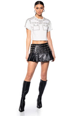 GRACELYN EMBELLISHED T SHIRT