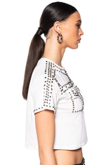 GRACELYN EMBELLISHED T SHIRT