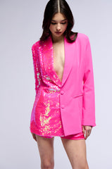 HALF HALF SEQUIN BLAZER