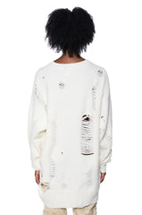 HER HOLINESS RIPPED UP SWEATER DRESS