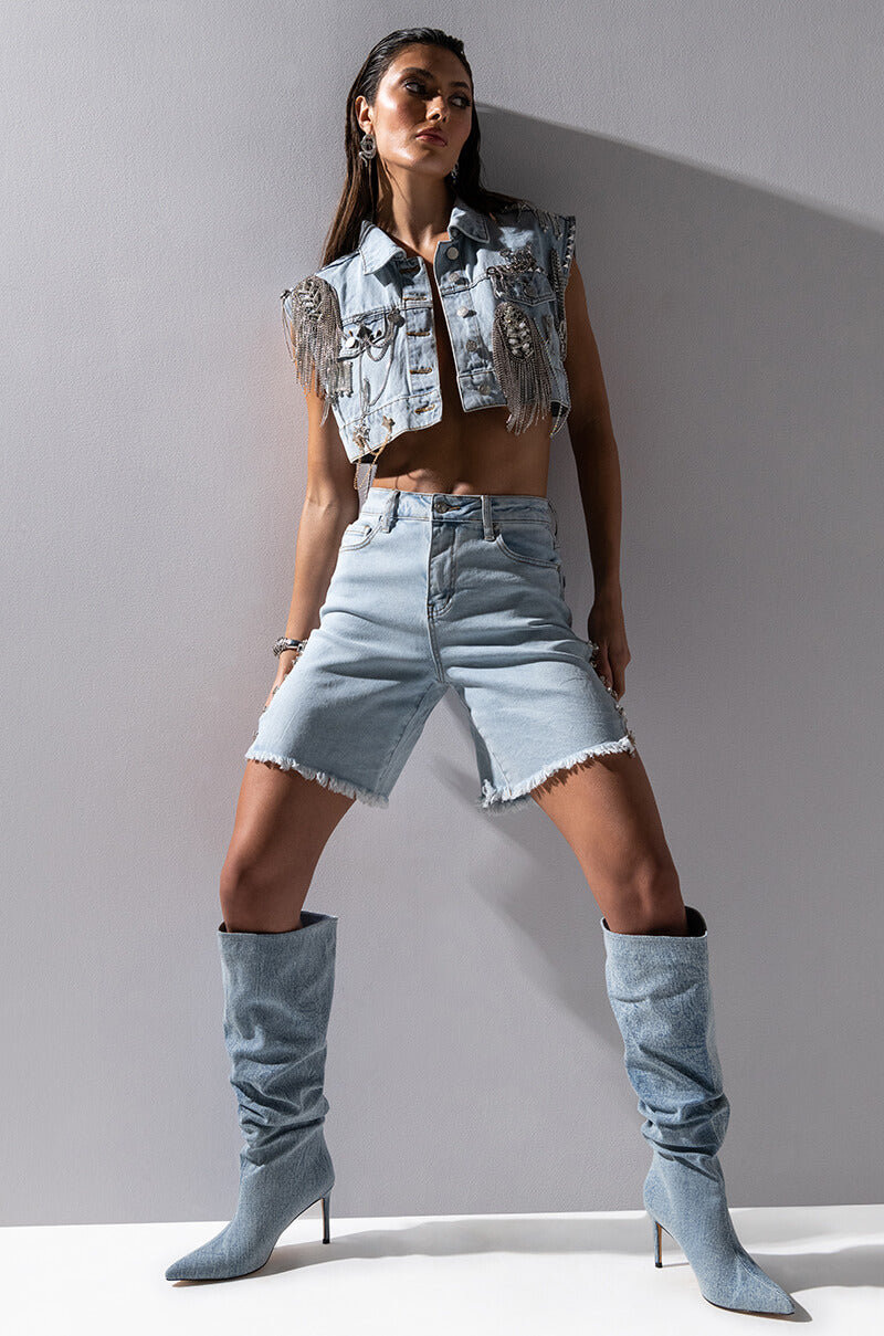 HOUDINI EMBELLISHED DENIM VEST