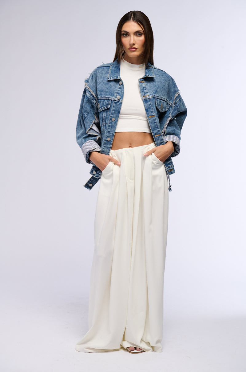 HYBRID OVERSIZED DENIM JACKET