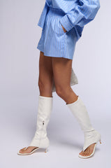 ICED OUT RHINESTONE STRIPE POPLIN SHORT