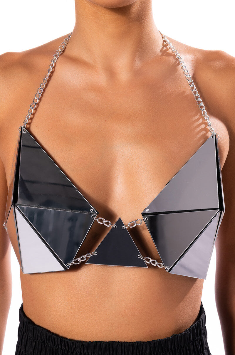 I'D BE JEALOUS TOO METAL BRA TOP