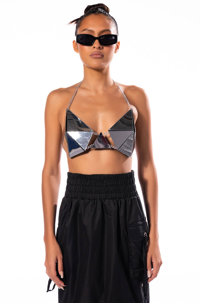 I'D BE JEALOUS TOO METAL BRA TOP