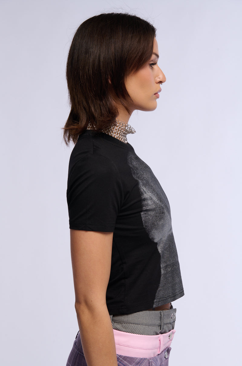 IMAGINE THIS PRINTED T SHIRT IN BLACK