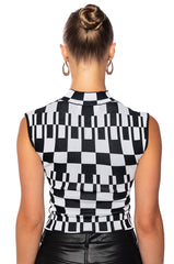 IN MY FEELINGS KNIT MOCK NECK TOP