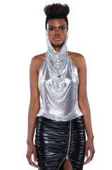 IN MY MIND HOODED CHAINMAIL TOP
