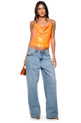 IN MY PRIME SLEEVELESS SEQUIN TOP