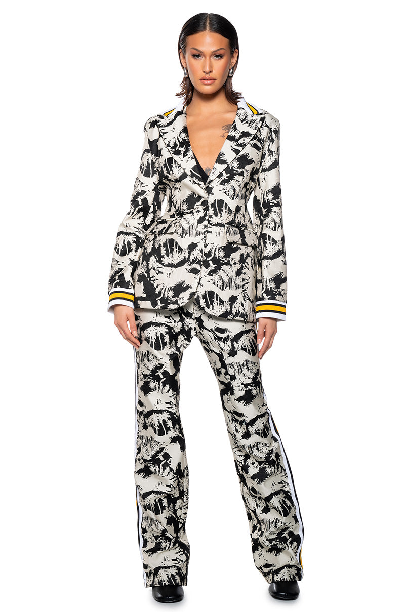 INDIFFERENT RIB TRIM TROUSER PANT