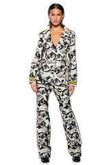 INDIFFERENT RIB TRIM TROUSER PANT