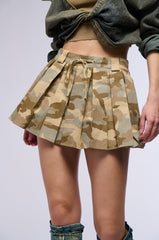 KAMI MINI SKIRT WITH SHORTS IN CAMO