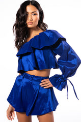 KAMILA STRETCH TAFFETA FLOUNCY SHORT