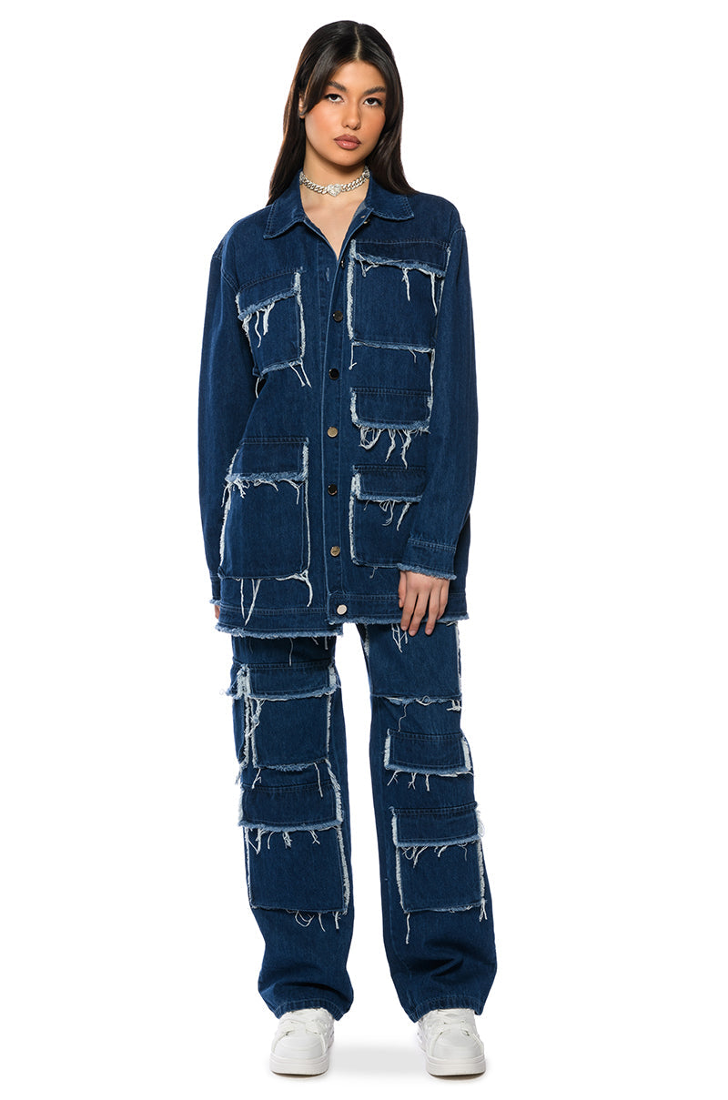 MILA POCKET DETAIL RELAX FIT JEANS