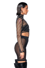 KEEP ME BODIED EMBELLISHED HIGH NECK TOP