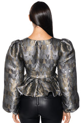 KENNA TIE FRONT BLOUSE