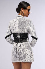LACEY PATCHWORK BLAZER DRESS