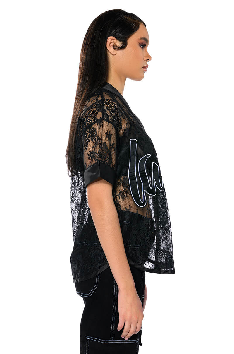 LAVISH FLORAL LACE JERSEY