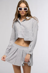 LEAVE IT BETTER BUTTON DOWN BLOUSE