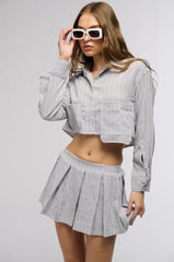 LEAVE IT BETTER BUTTON DOWN BLOUSE