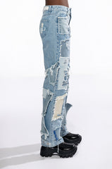 LEON PATCHWORK HIGH RISE JEANS