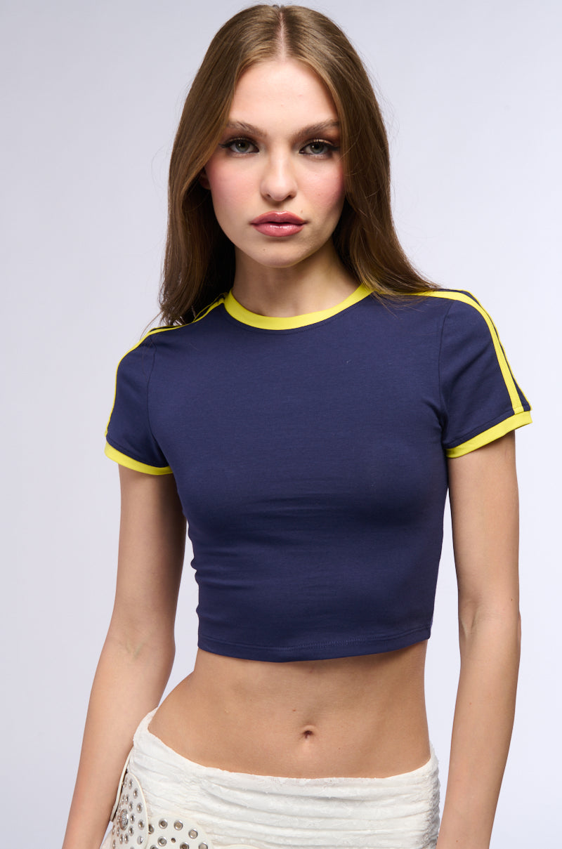 LETS GO BABY CROP T SHIRT