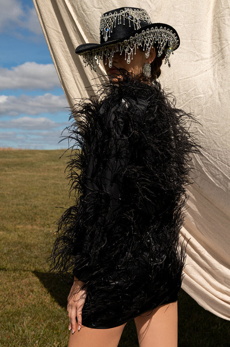 AKIRA 20TH ANNIVERSARY FEATHER MINI SKIRT