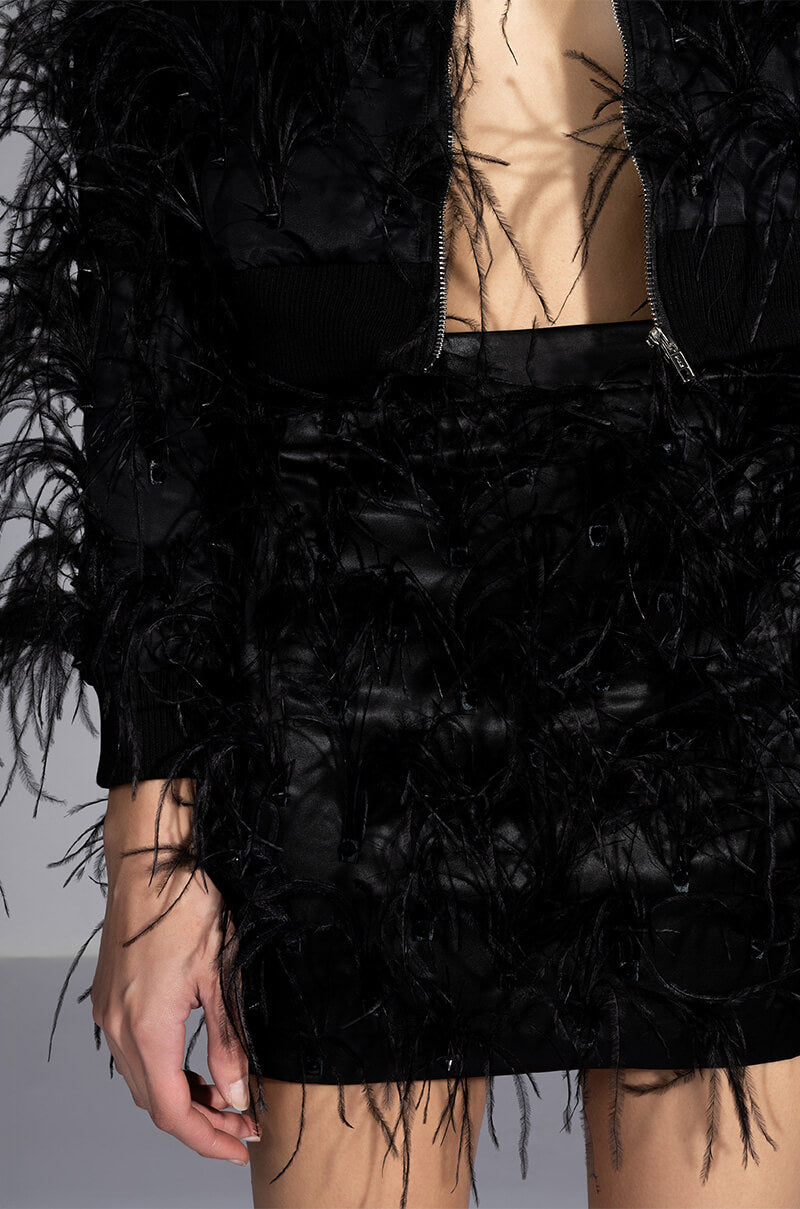 AKIRA 20TH ANNIVERSARY FEATHER MINI SKIRT