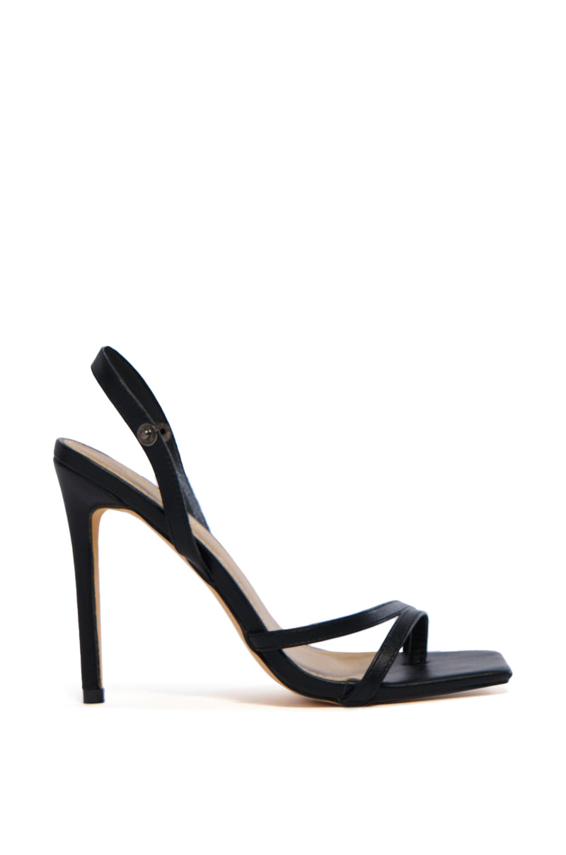 LOVEY DOVEY BLACK LACE GLADIATOR STILETTO SANDAL