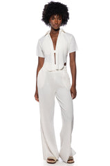 LUCY SHORT SLEEVE BUTTON DOWN IN WHITE