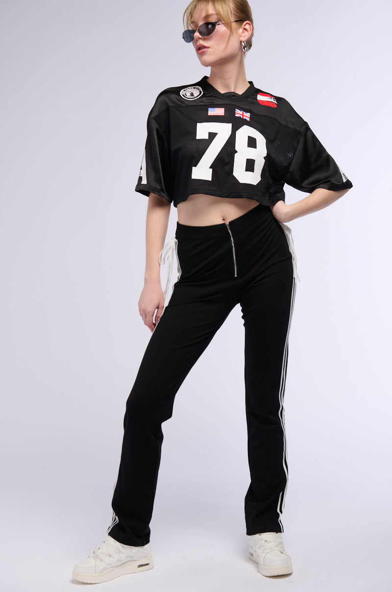 MALIA SIDE STRIPE STRAIGHT LEG PANT