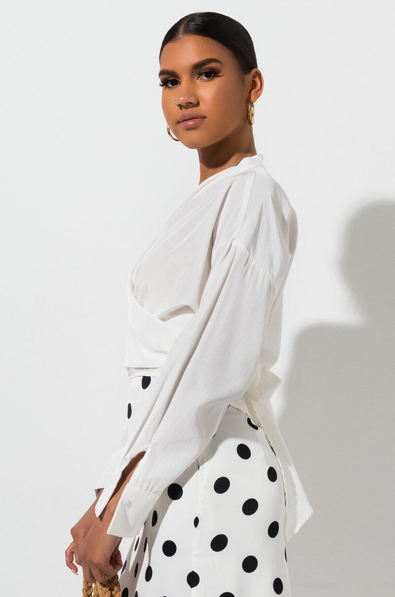 SEXY LINEN DRESSY BLOUSE