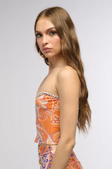 MEET AT SUNSET CORSET AND MIDI SKIRT MATCHING SET